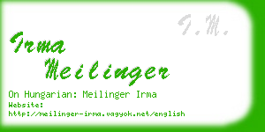 irma meilinger business card
